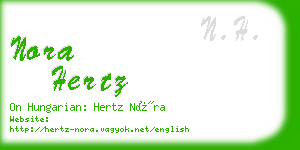 nora hertz business card